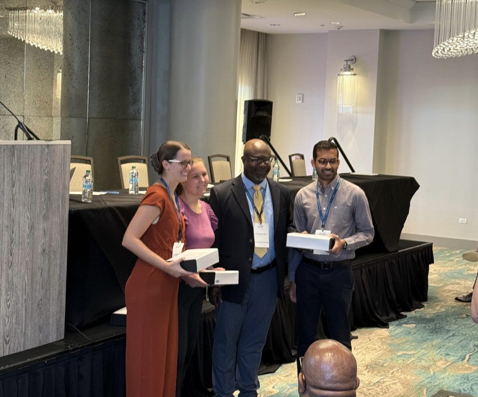 Rice University Political Science students accepting award